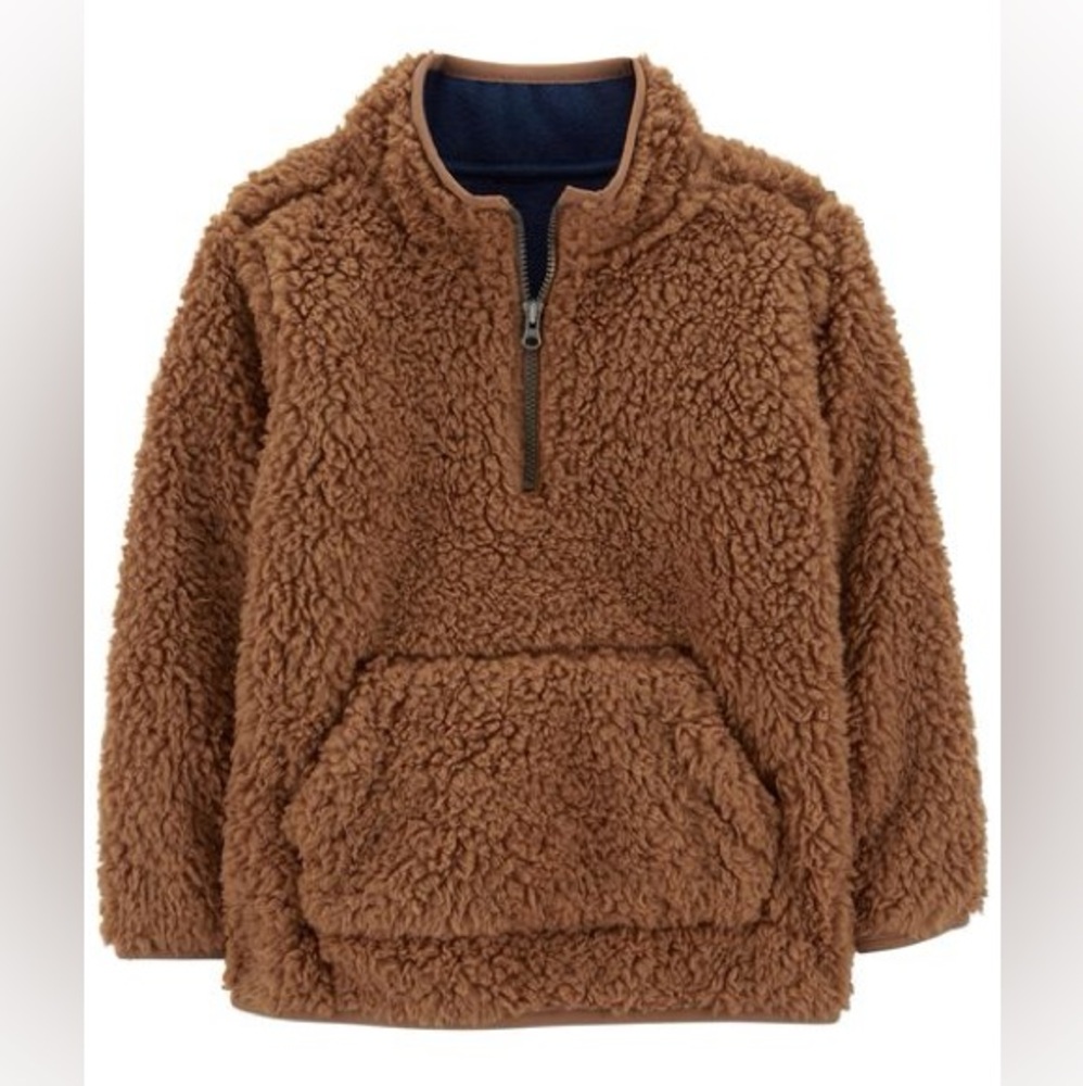 NWOT Carter’s Sherpa Snap Pullover - Size 12M